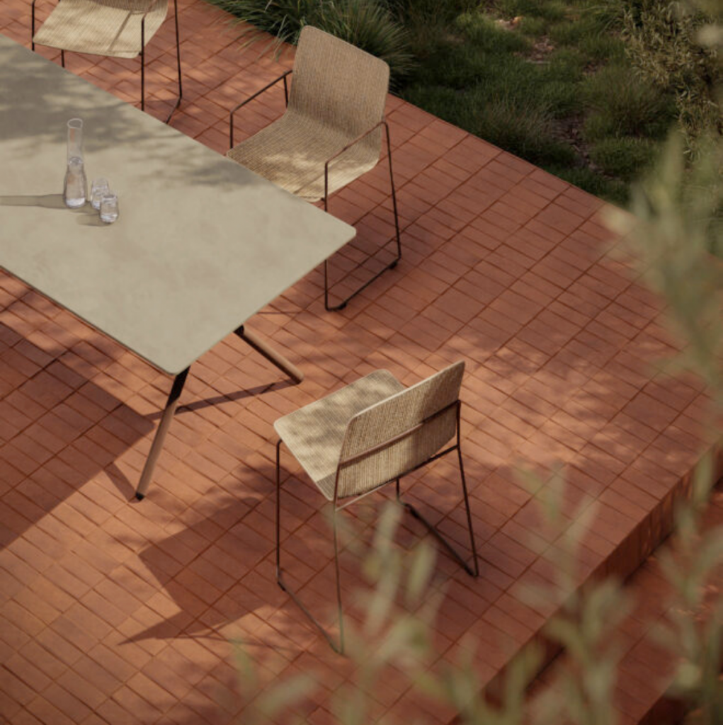 Silla comedor fibra para exterior