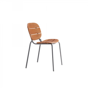 Silla comedor para exterior de madera