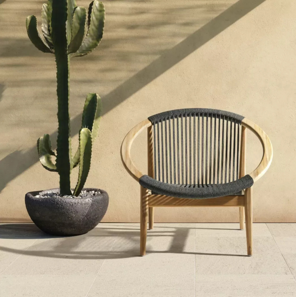 Sillón para exterior de teca Frida