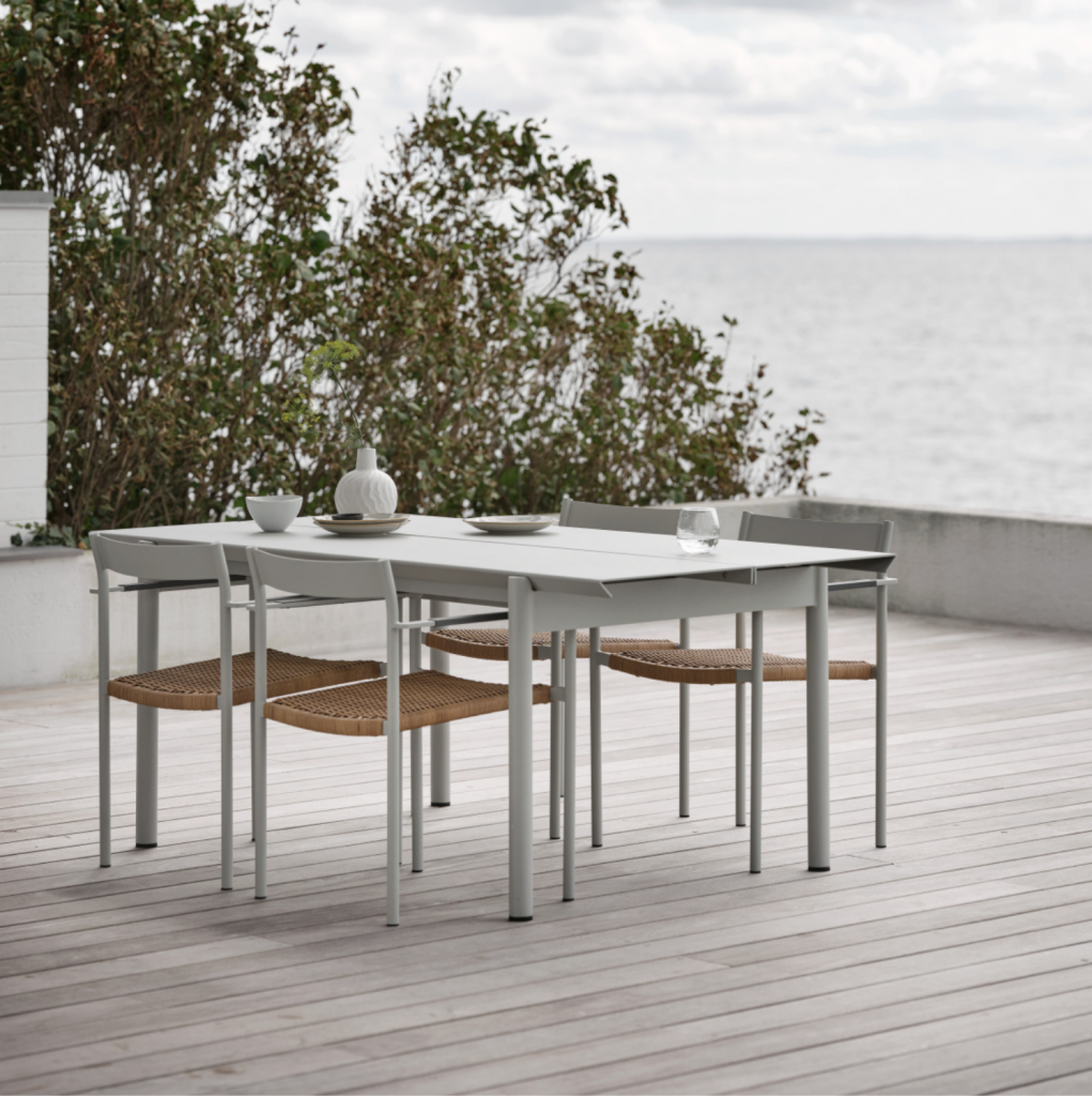 Mesa comedor para exterior de aluminio B45 Brafab