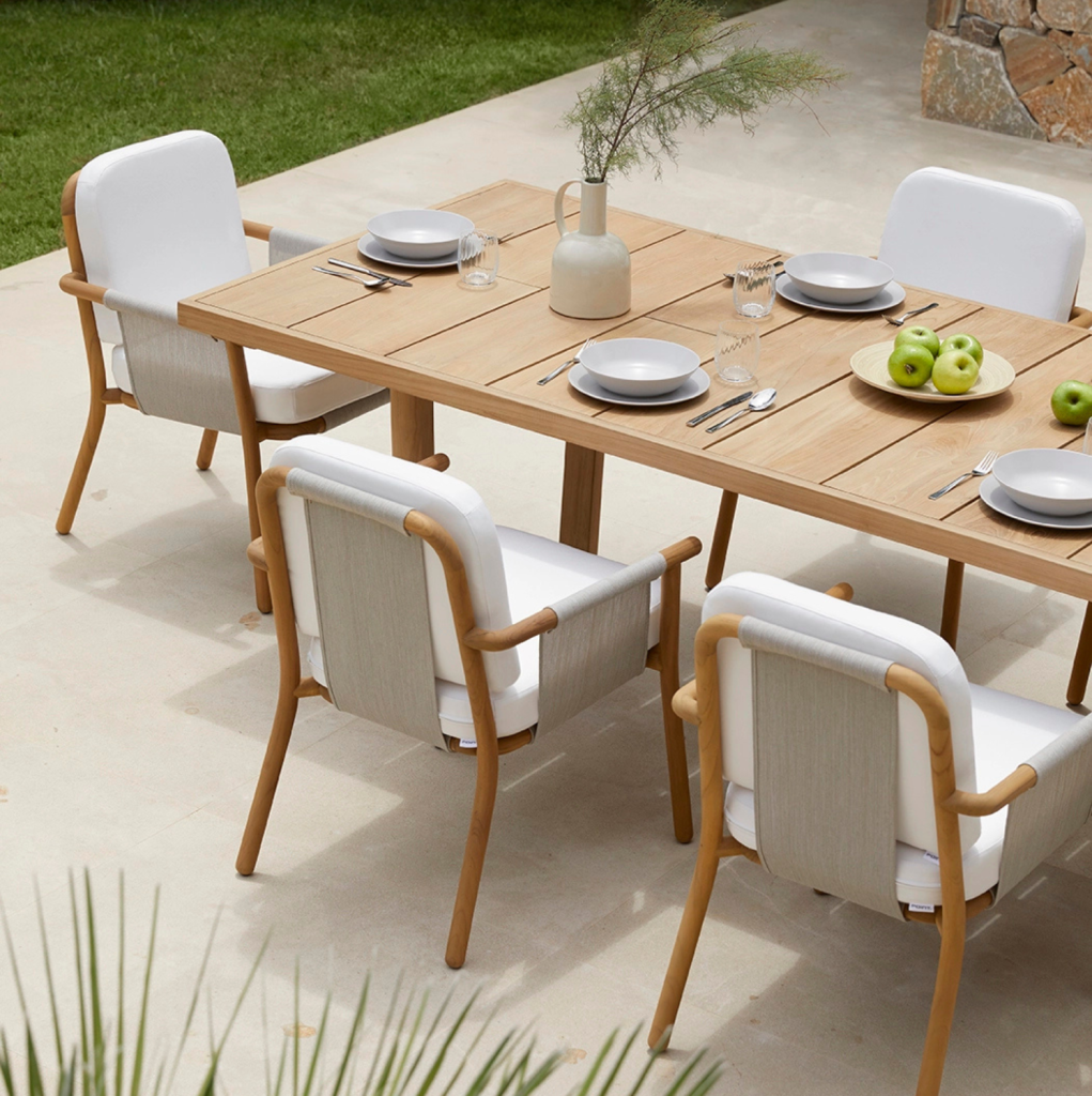 Silla comedor en teca para exterior Hamp & Round