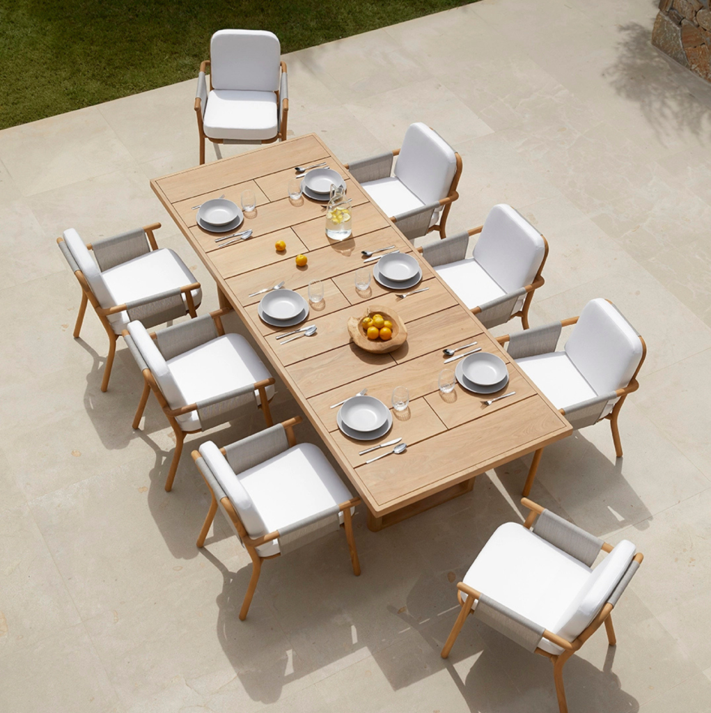 Silla comedor en teca para exterior Hamp & Round