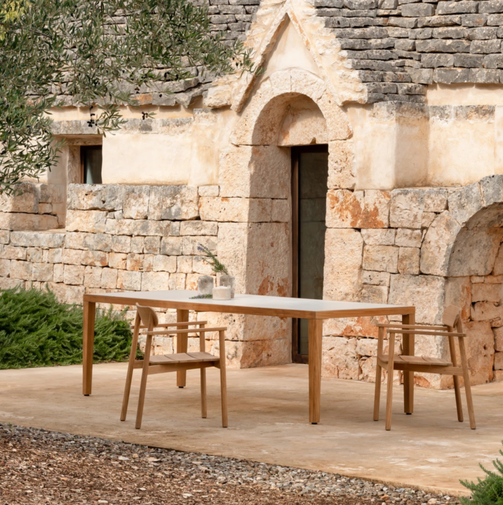 Silla comedor en teca para exterior Freya