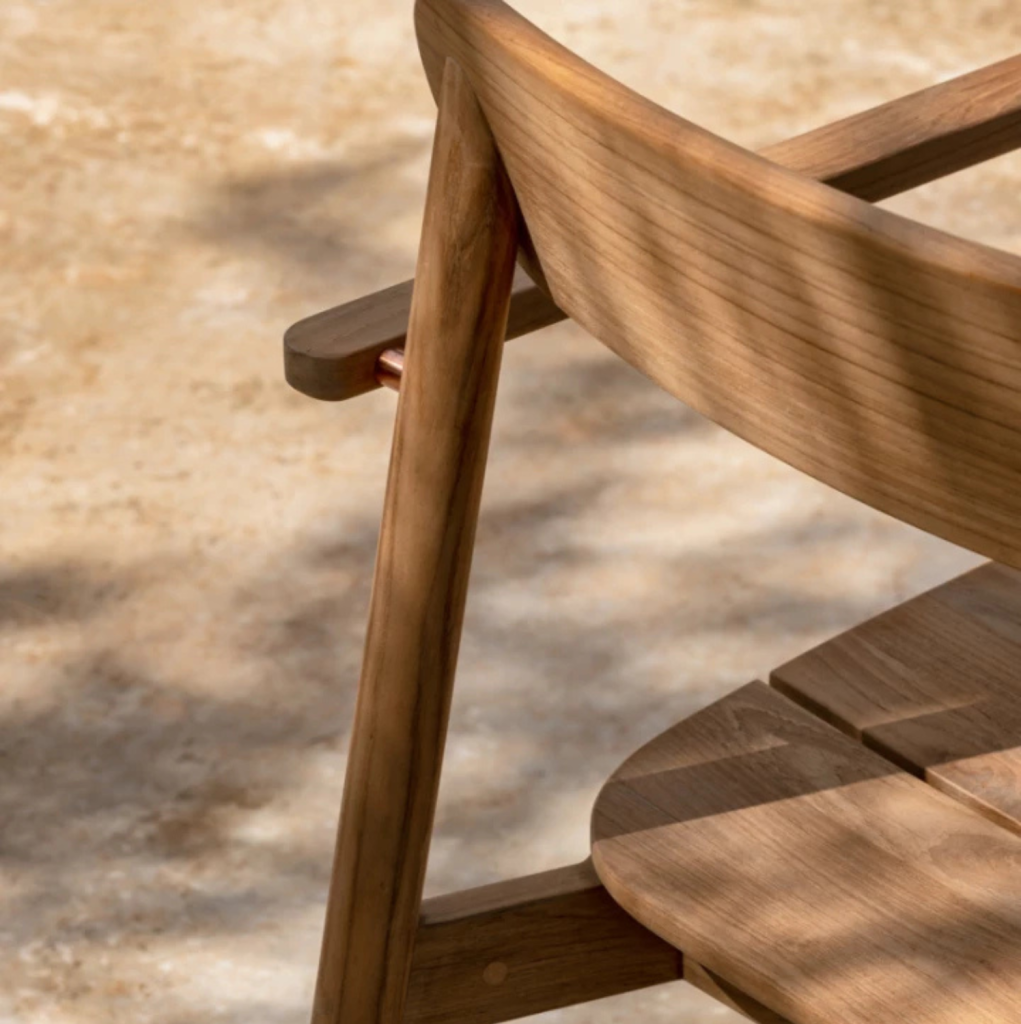 Silla comedor en teca para exterior Freya