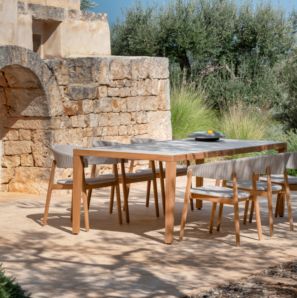 Silla comedor en teca para exterior Mona