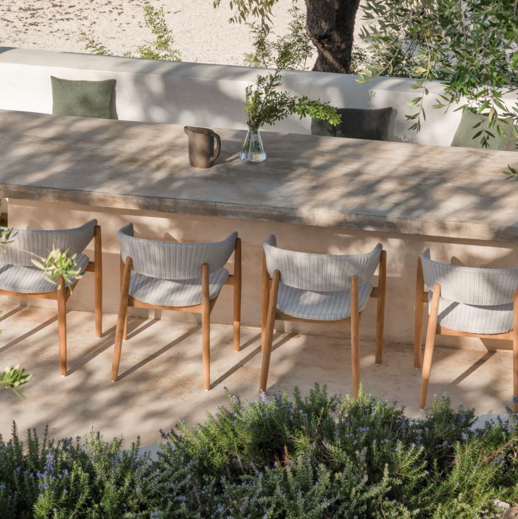 Silla comedor en teca para exterior Mona
