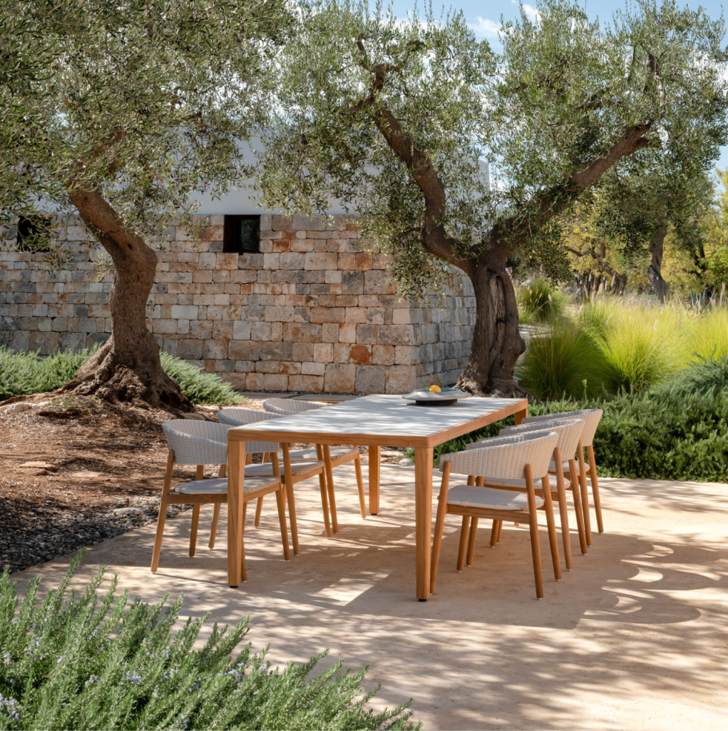 Silla comedor en teca para exterior Mona