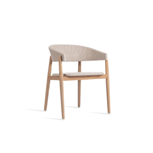 Silla comedor en teca para exterior Mona con mimbre