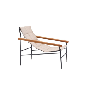 Sillón Dress_Code exterior acero e iroko SCAB