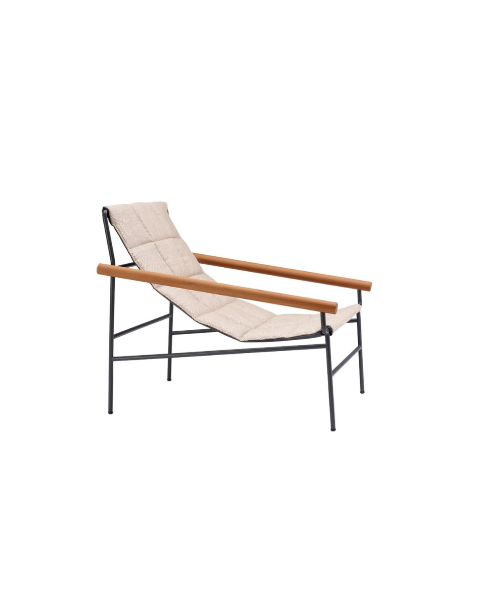 Sillón Dress_Code exterior acero e iroko SCAB