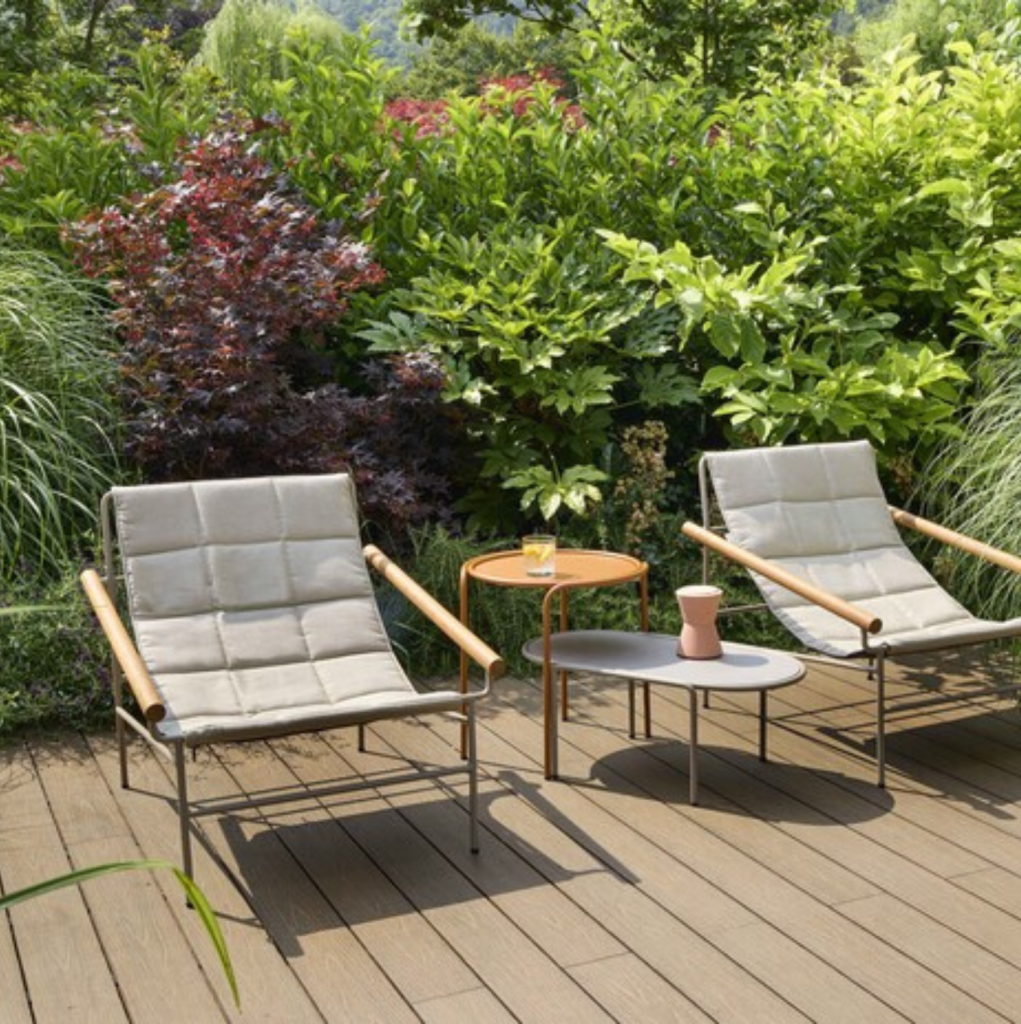 Sillón Dress_Code exterior acero e iroko SCAB